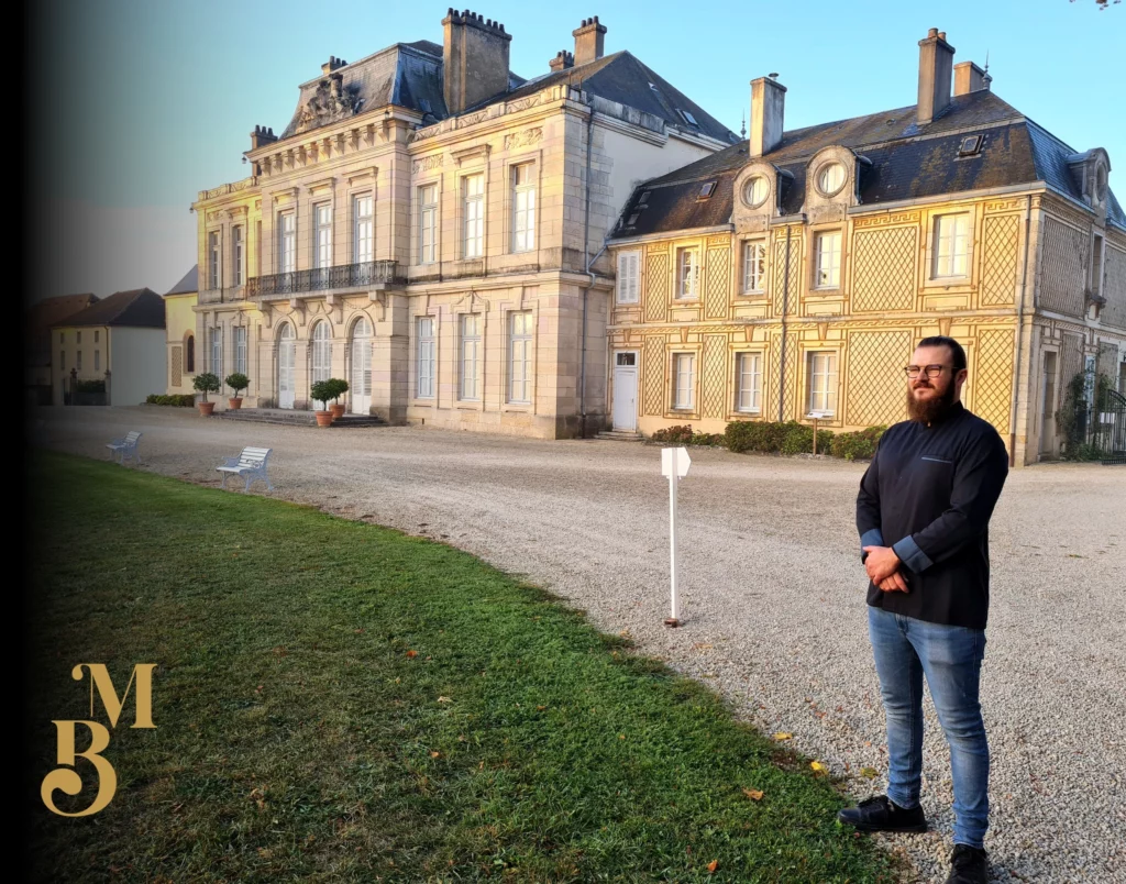 Photo du château d'Arcelot avec le chef Christophe BARRA