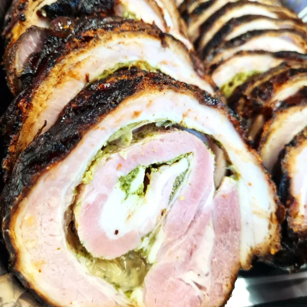 morceaux de porchetta
