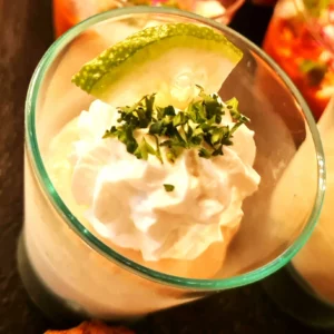 Verrine de crème au saumon citronnée
