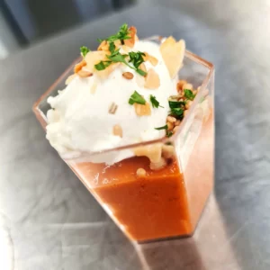 Verrine au poivron et au fromage de chèvre