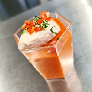 Verrine au poivron et au chorizo